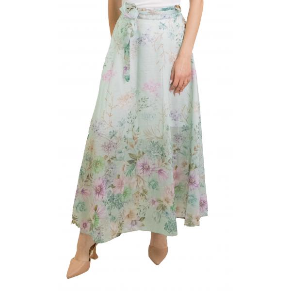 Gonna fantasia con cintura 